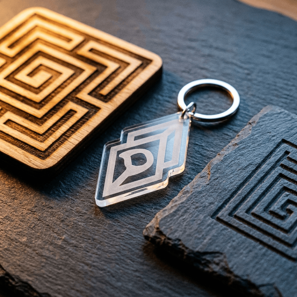 Laser cut and engraved