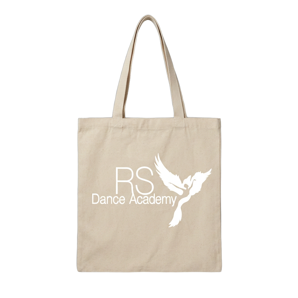 Canvas tote printed with the Rebecca Stokes Dance Academy logo
